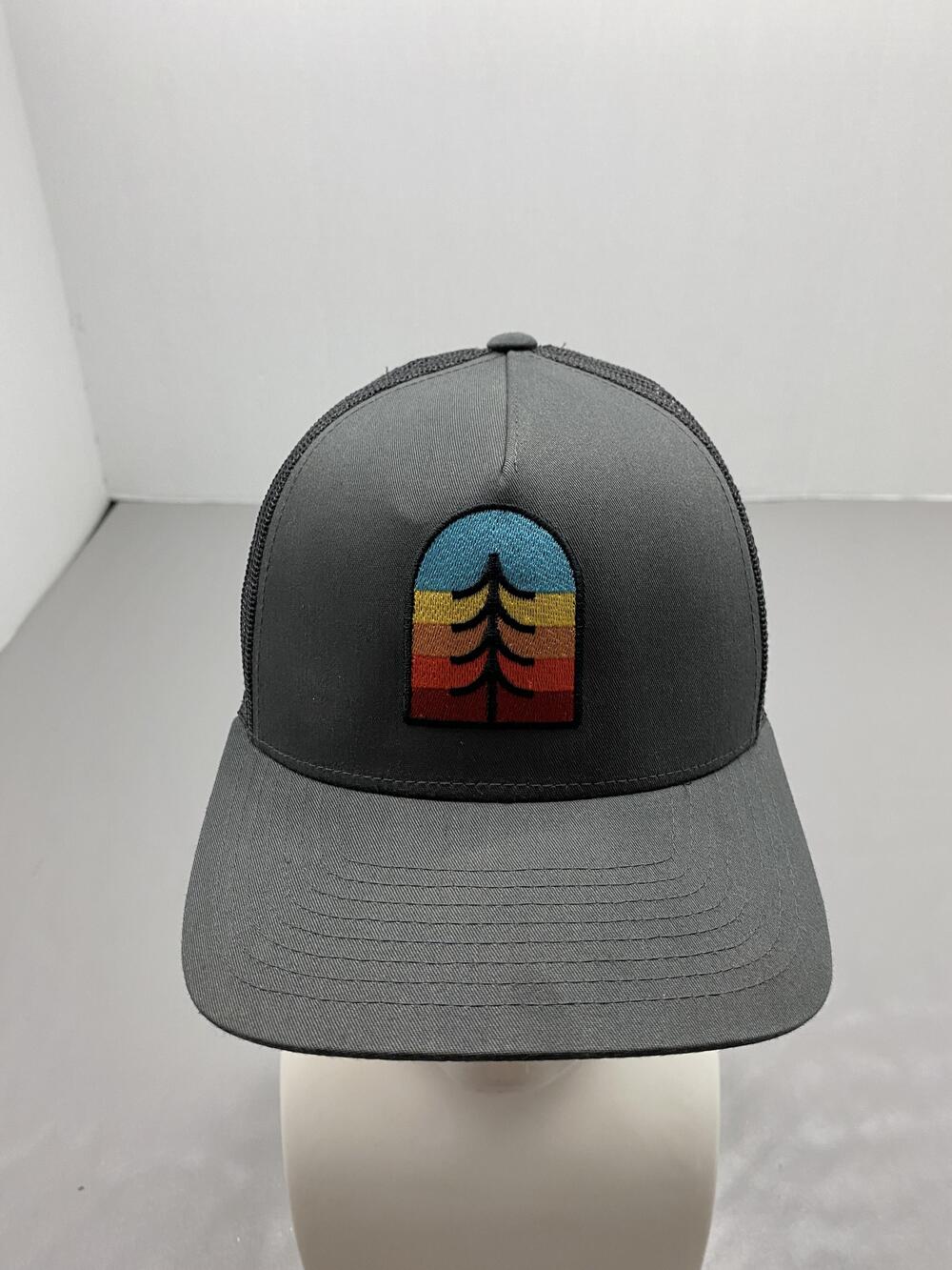 Sunset Tree Logo Hat Cap Strap Back One Size Gray The Classics By Yupoong Mens